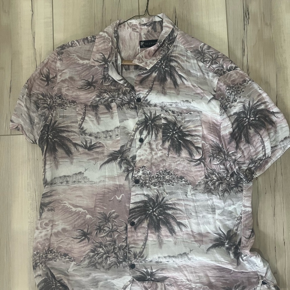 All Saints Hawaiian Button Down